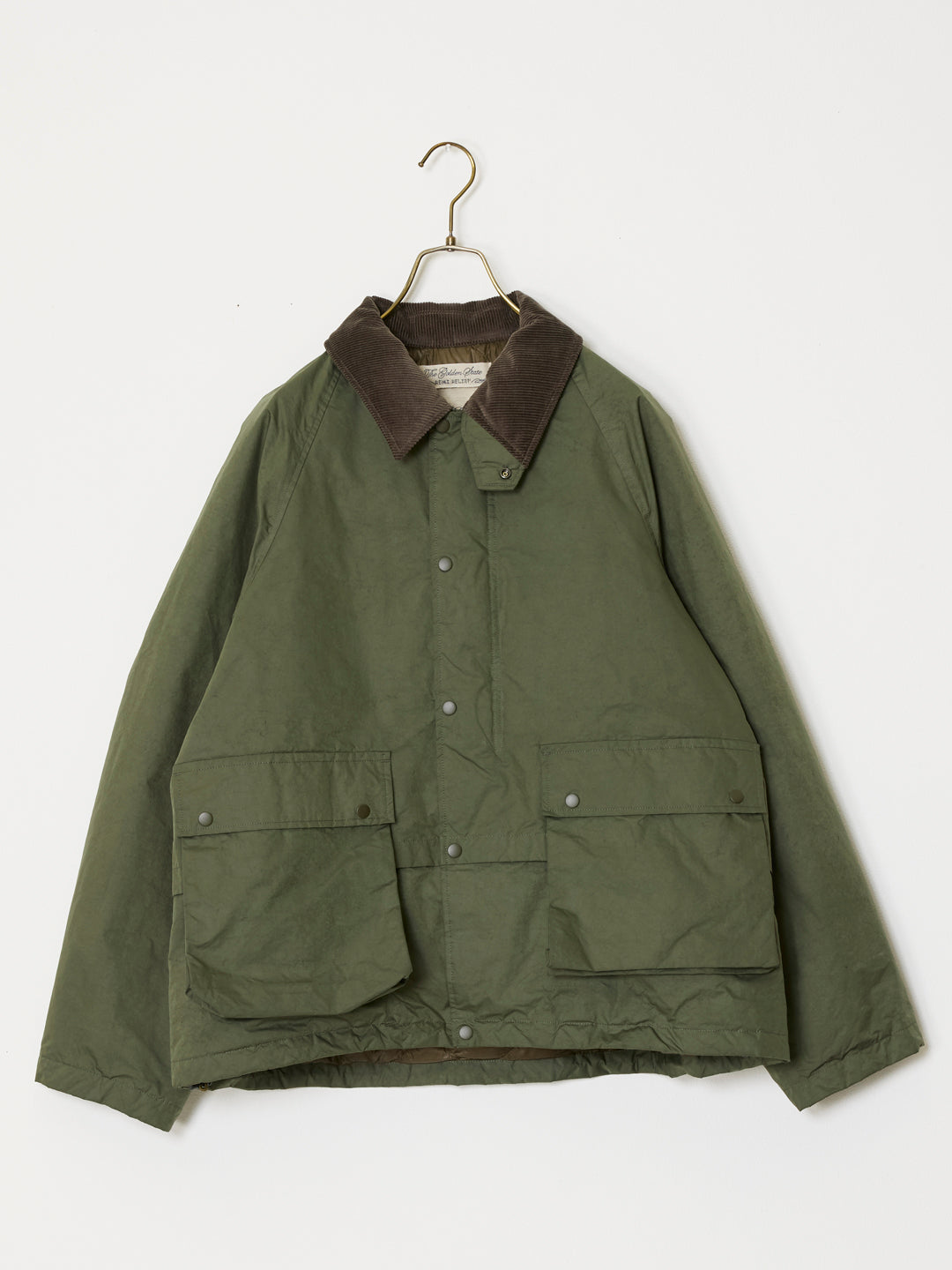 撥⽔コーディングポリエステルハン ティングダウンJKT