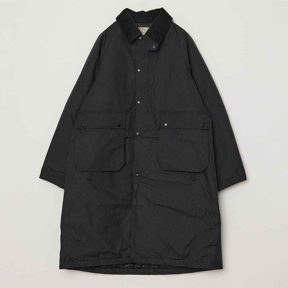 撥⽔コーディングポリエステルハン ティングダウンロングJKT
