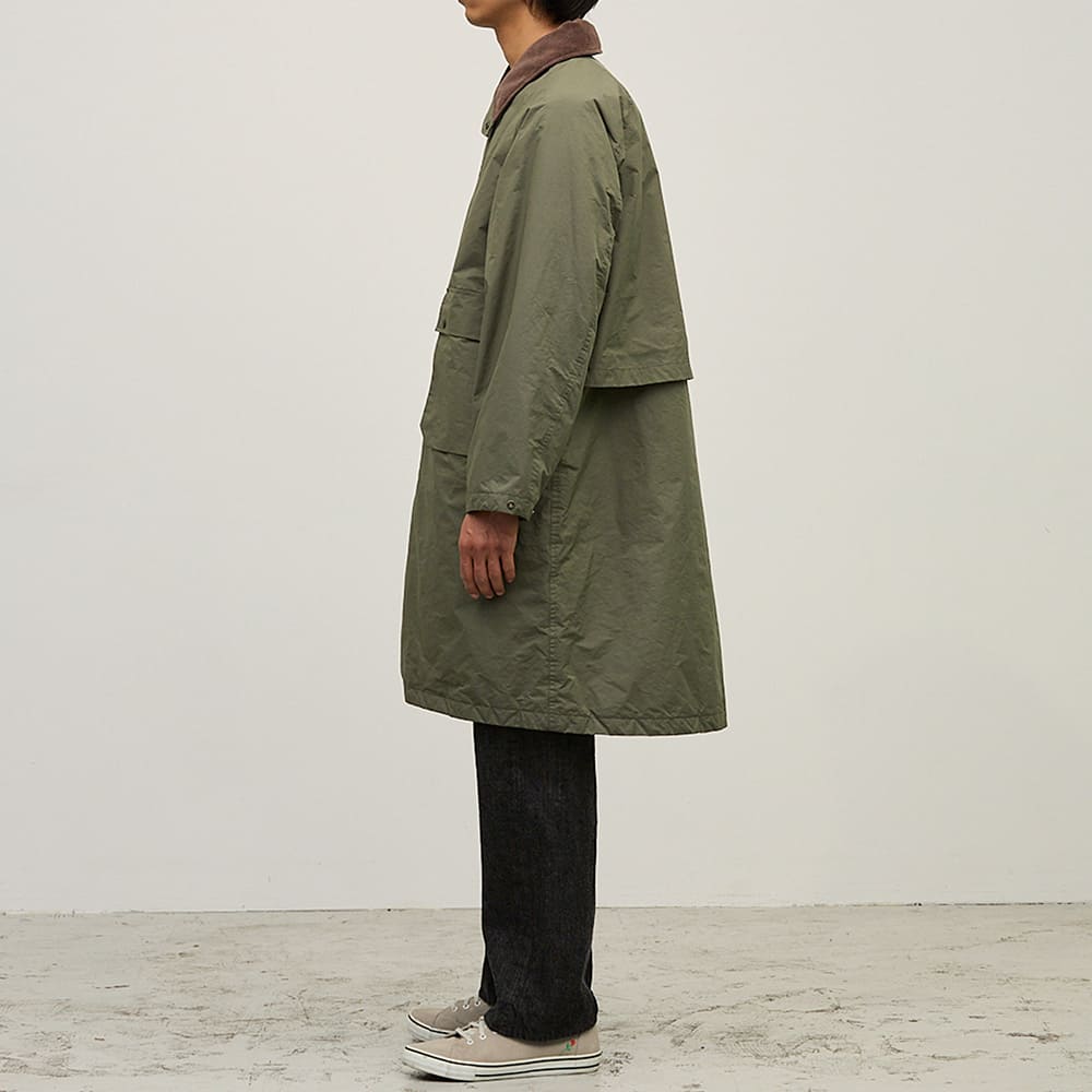 撥⽔コーディングポリエステルハン ティングダウンロングJKT