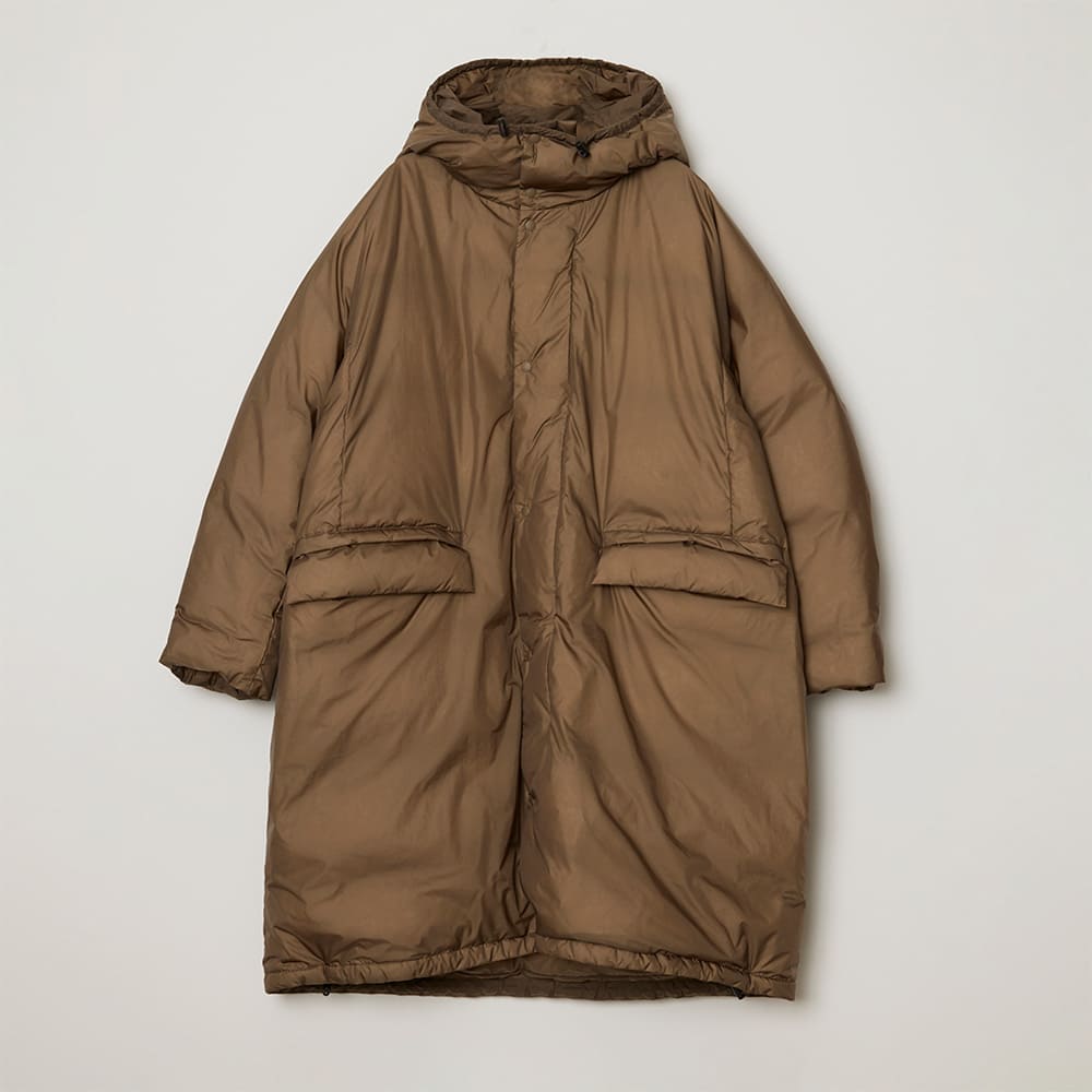 Ultralight nylon outdoor down long JKT hoodie