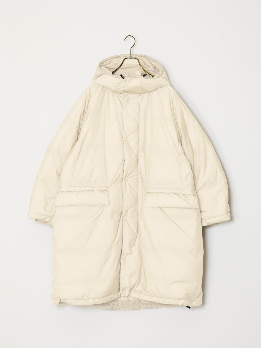 Ultralight nylon outdoor down long JKT hoodie