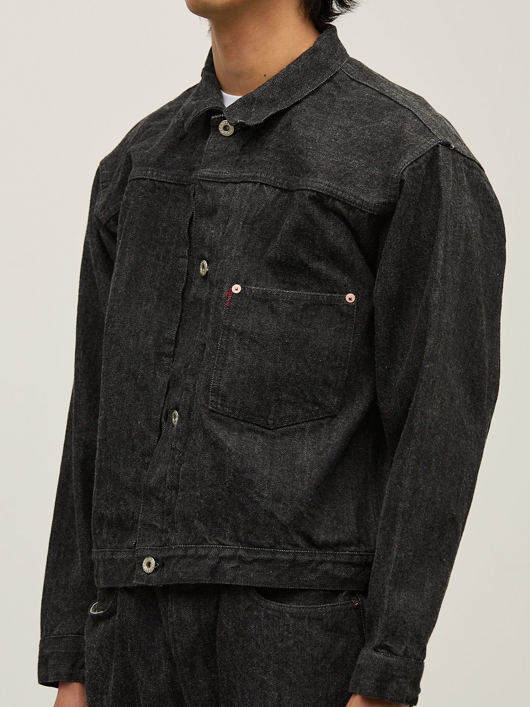 12oz DENIM War Model Jacket Black (Onewash)