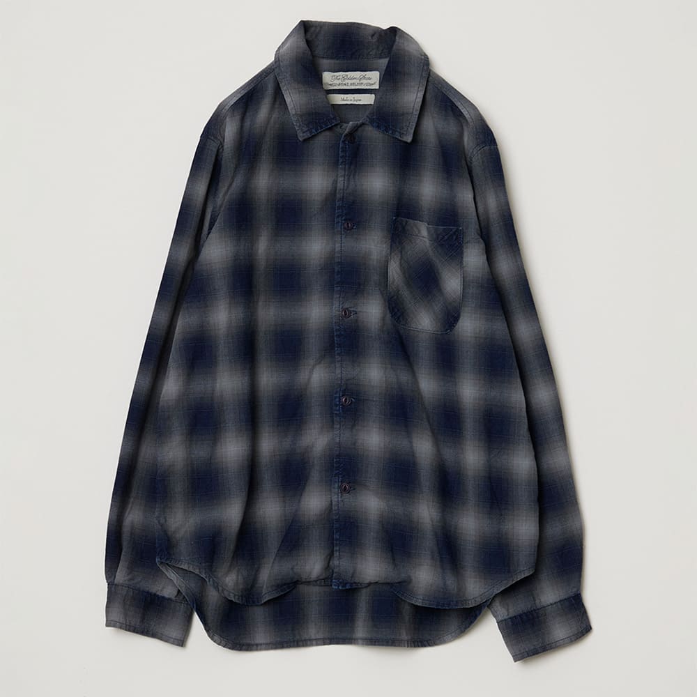 REMI RELIEF Official Online Store / Indigo Ombre Check Shirt