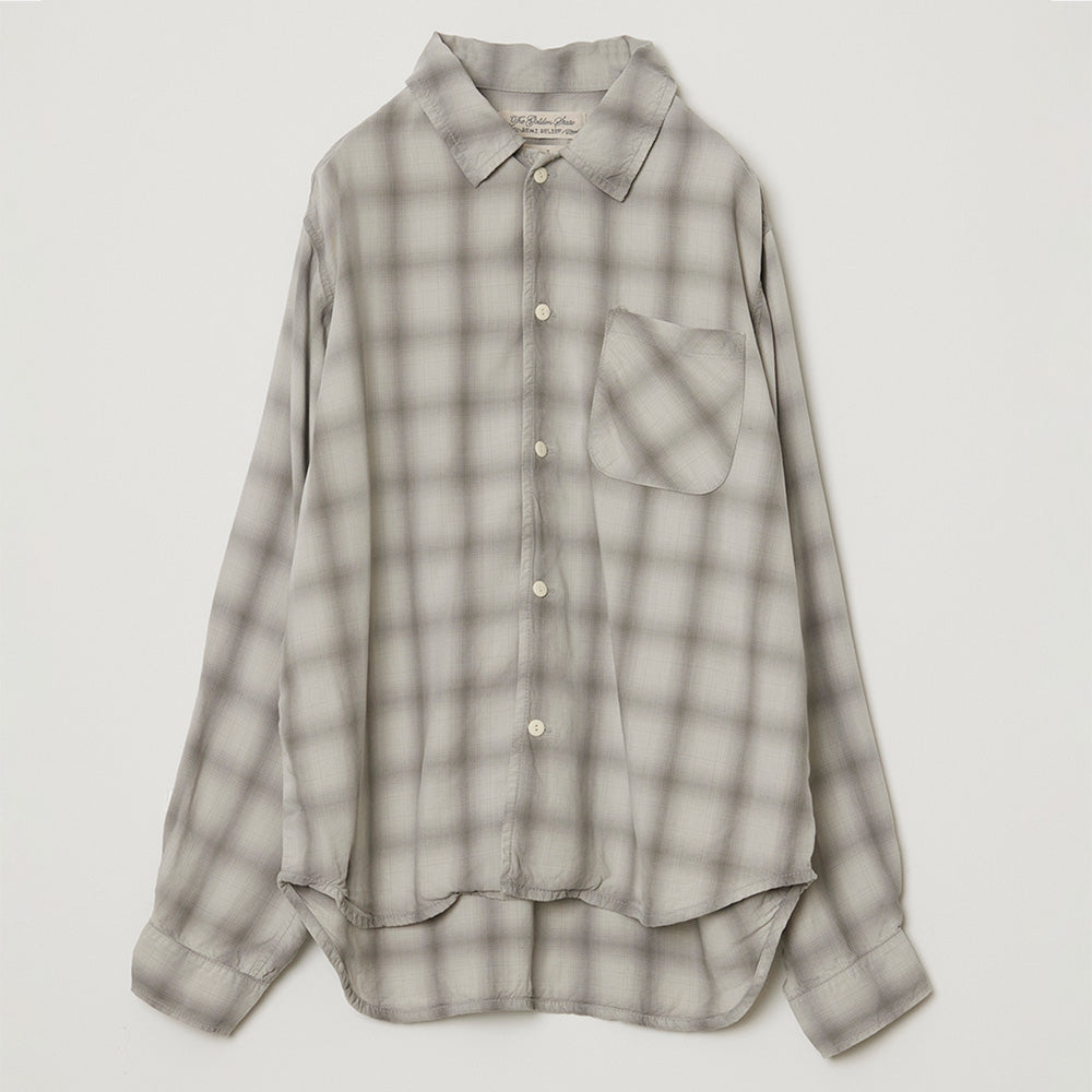 Damaged Tencel Ombre Check Shirt