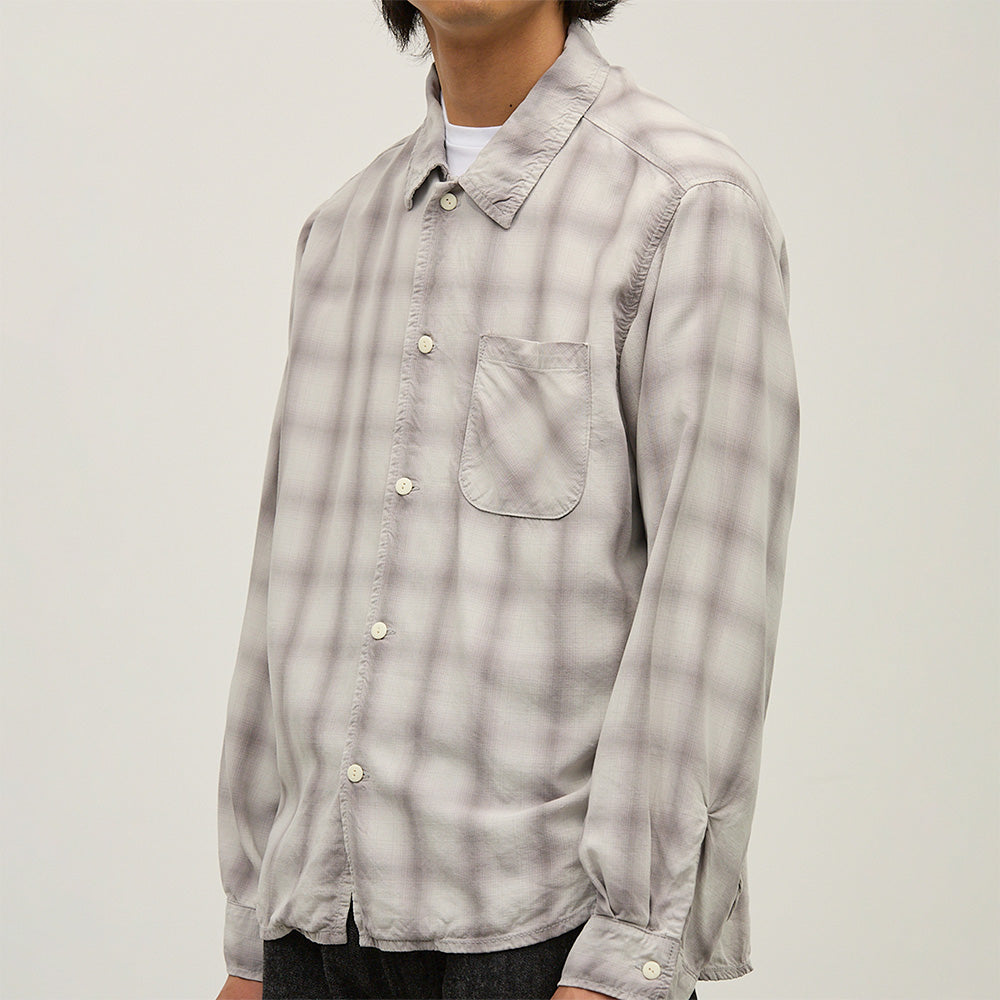Damaged Tencel Ombre Check Shirt