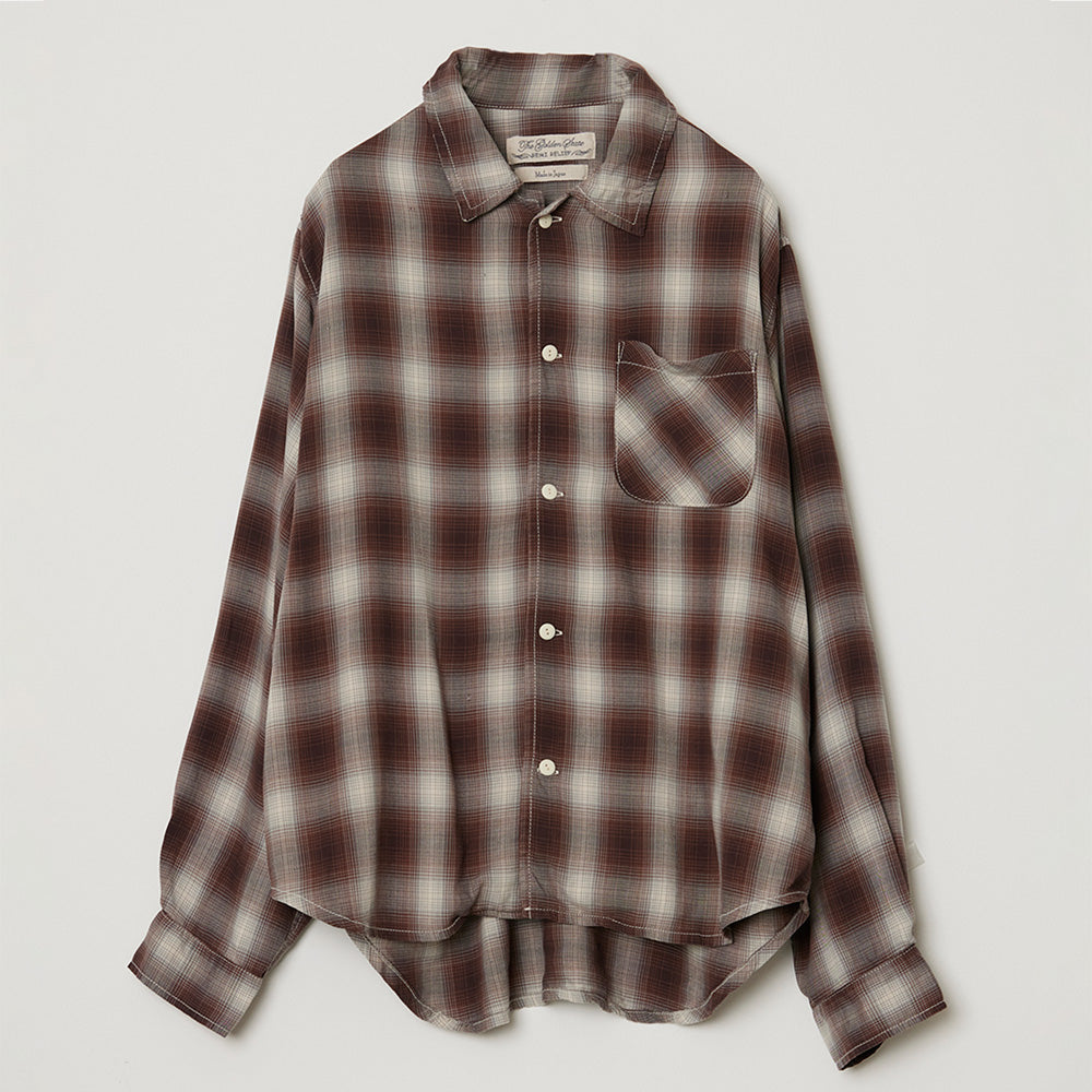 Damaged Tencel Twill Check Shirt