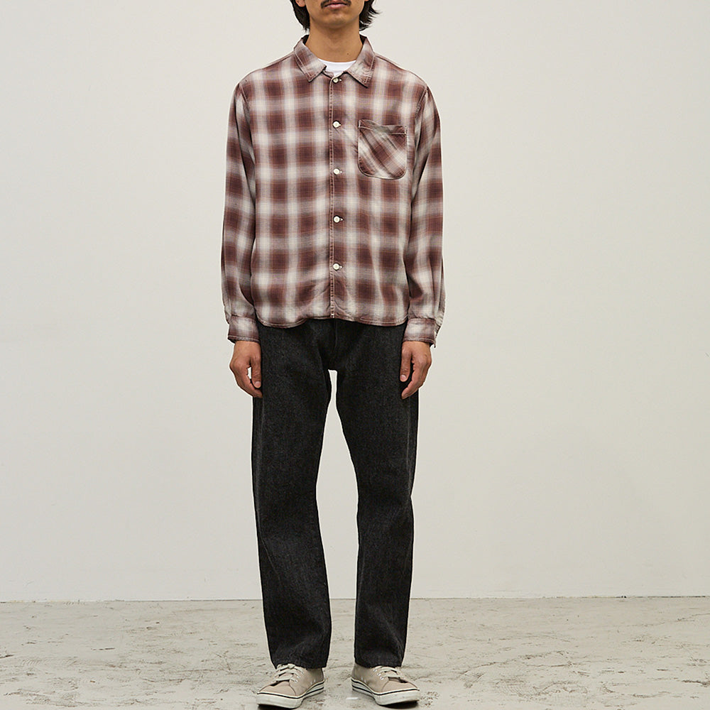 Damaged Tencel Twill Check Shirt
