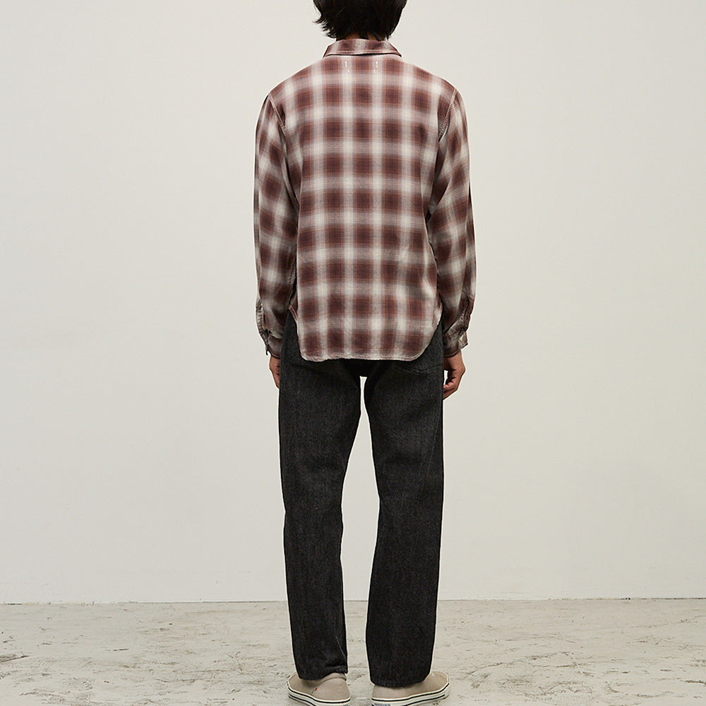Damaged Tencel Twill Check Shirt