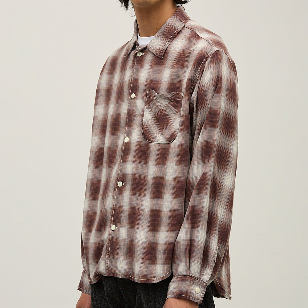 Damaged Tencel Twill Check Shirt