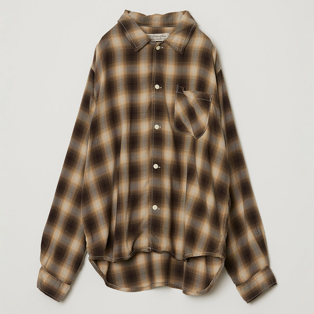 Damaged Tencel Twill Check Shirt