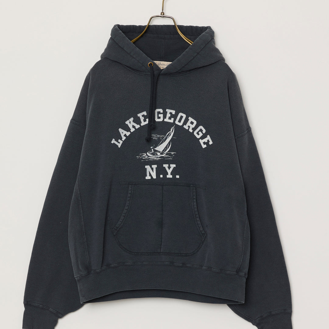Vintage fleece-lined hoodie (LAKE GEORGE)