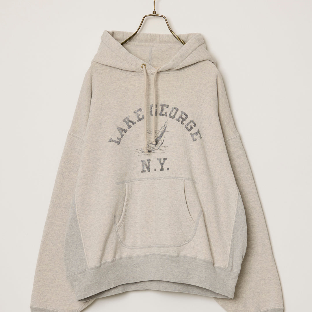 Vintage fleece-lined hoodie (LAKE GEORGE)