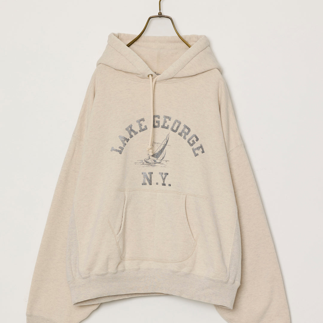Vintage fleece-lined hoodie (LAKE GEORGE)