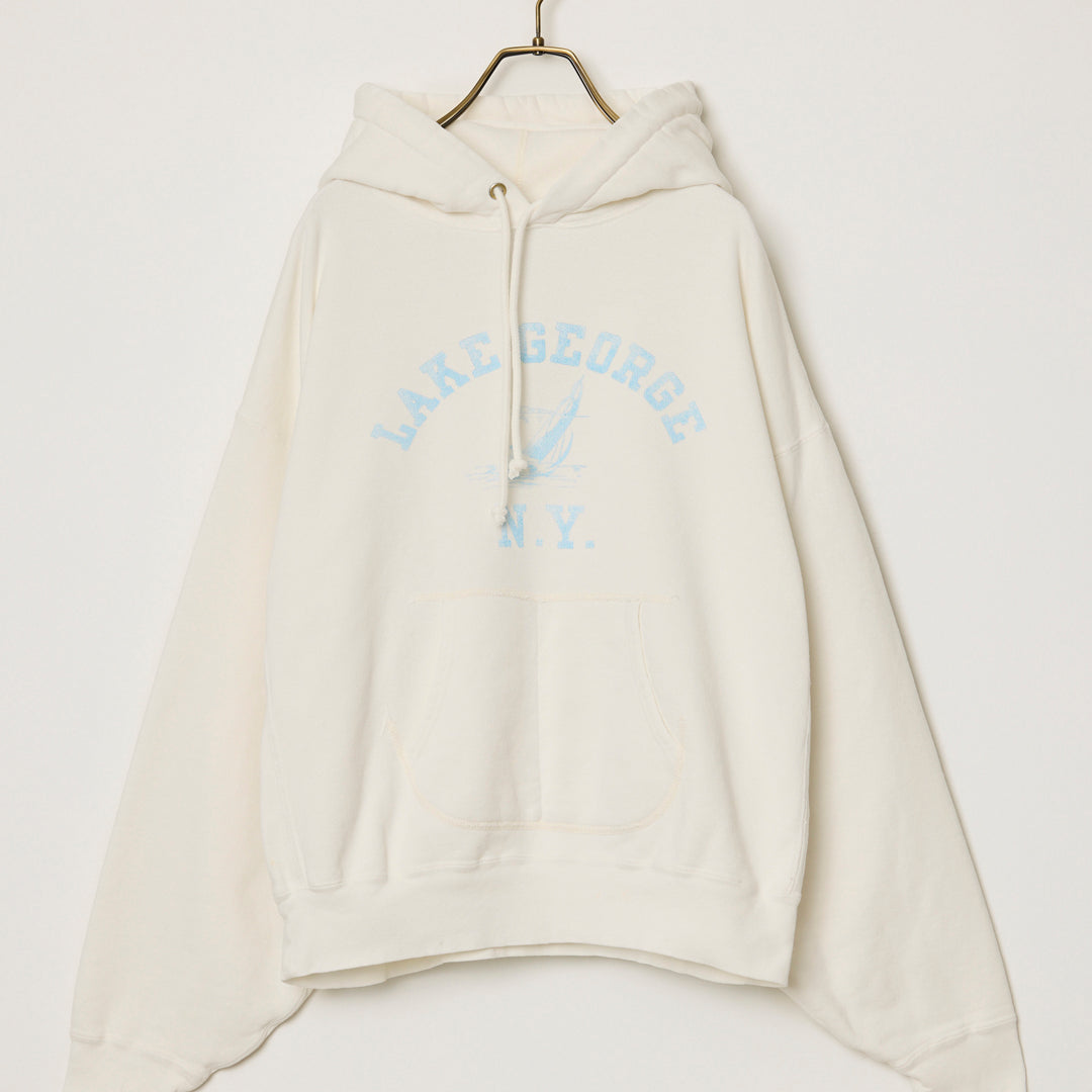 Vintage fleece-lined hoodie (LAKE GEORGE)
