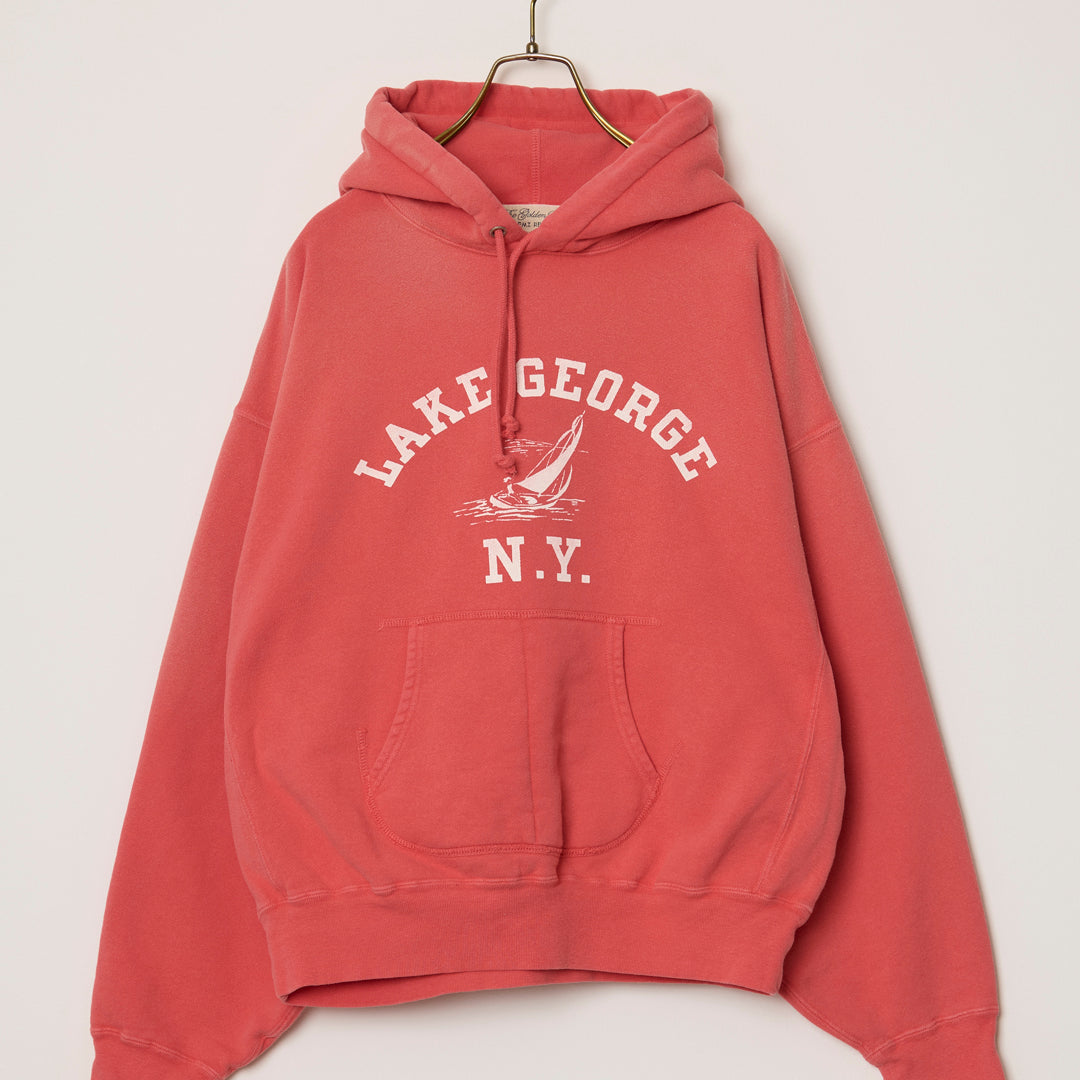 Vintage fleece-lined hoodie (LAKE GEORGE)