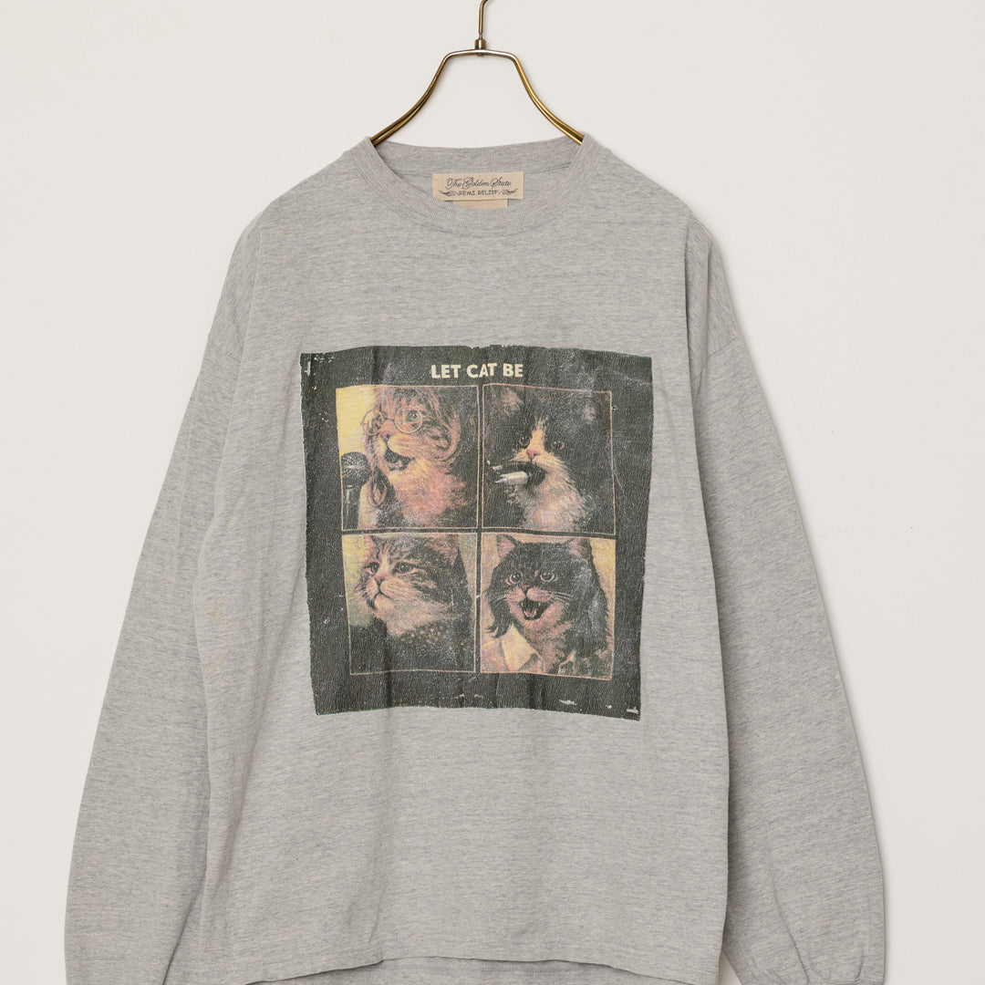 HARD SP加⼯20/天竺ロンT(LET CAT BE)