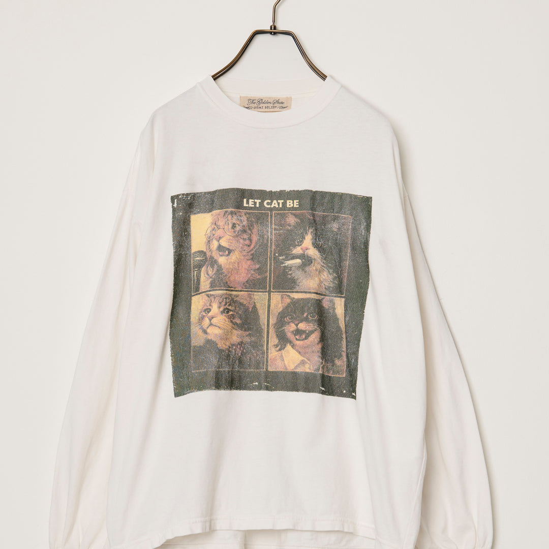 HARD SP加⼯20/天竺ロンT(LET CAT BE)