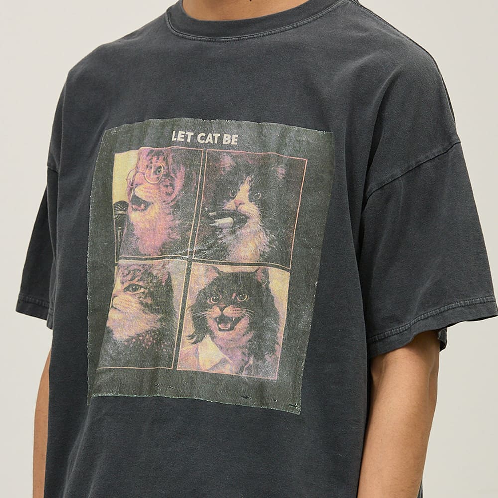 HARD SP加⼯20/天竺BIGサイズT(LET BE CAT )