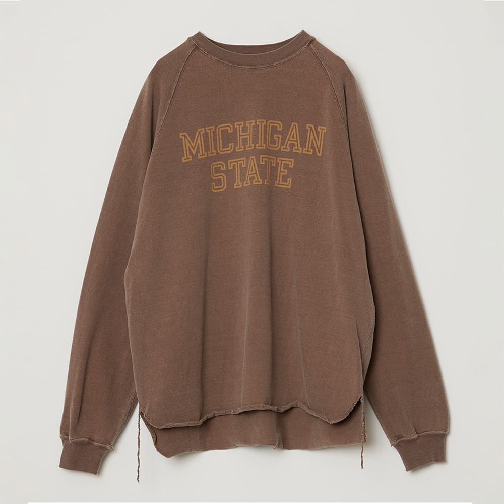 8/Tanjiku Raglan Henley Long Sleeve T-shirt (C)