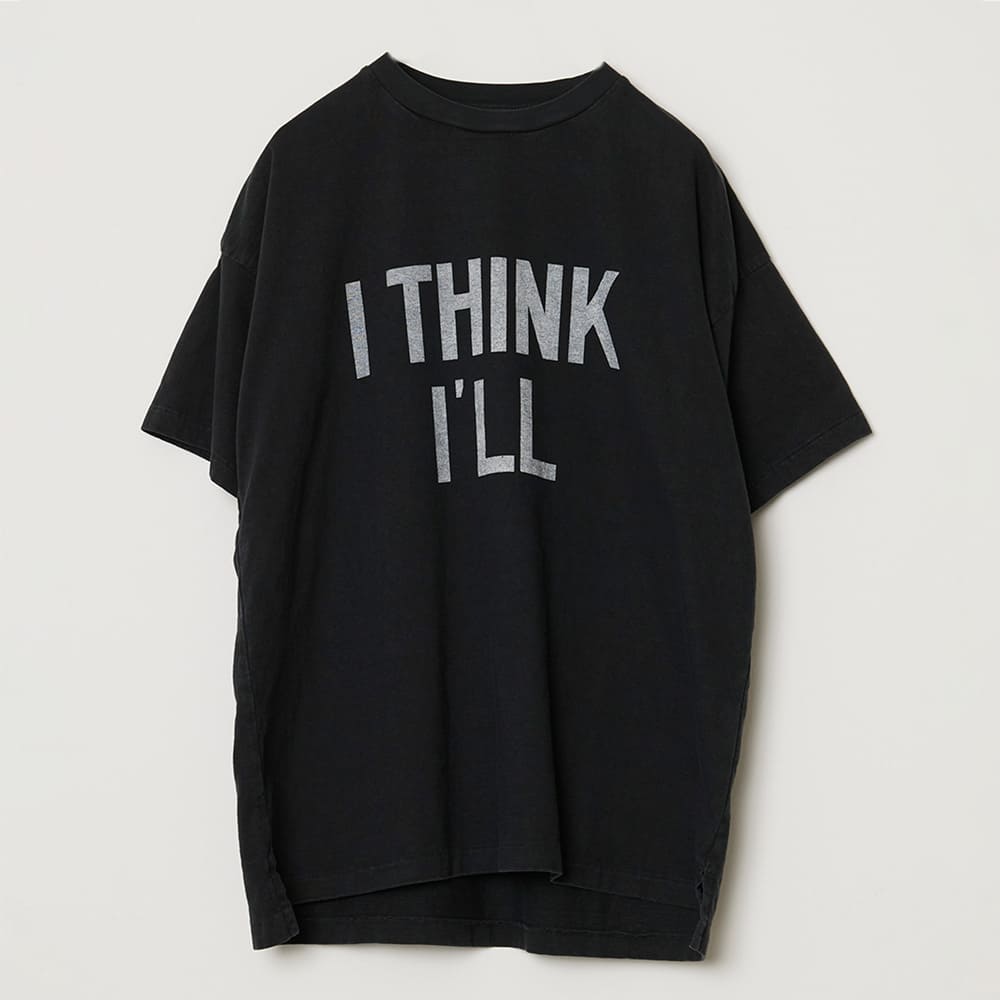 L'Appartement REMI RELIEF Big Tシャツ ブラック REMI RELIEF(レミレリーフ) 別注20/-天竺BIGサイズTシャツ(THE WHO IS