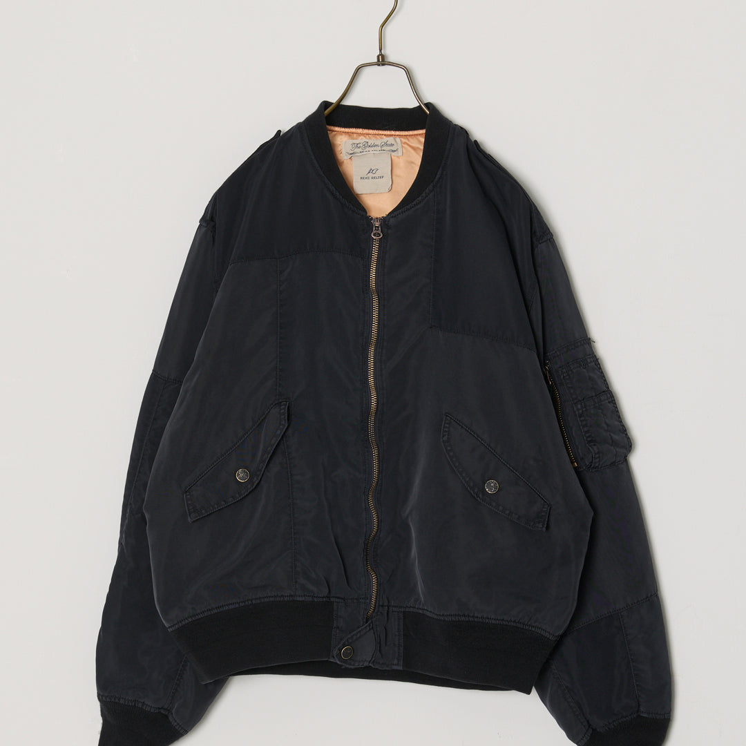 Recycled Nylon Twill Patchwork L2B Flight Jacket