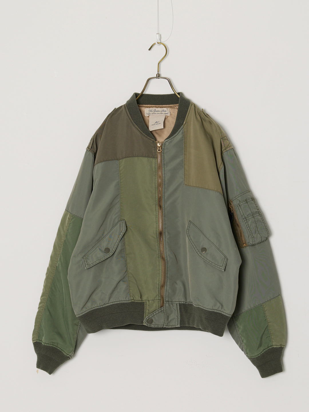 Recycled Nylon Twill Patchwork L2B Flight Jacket
