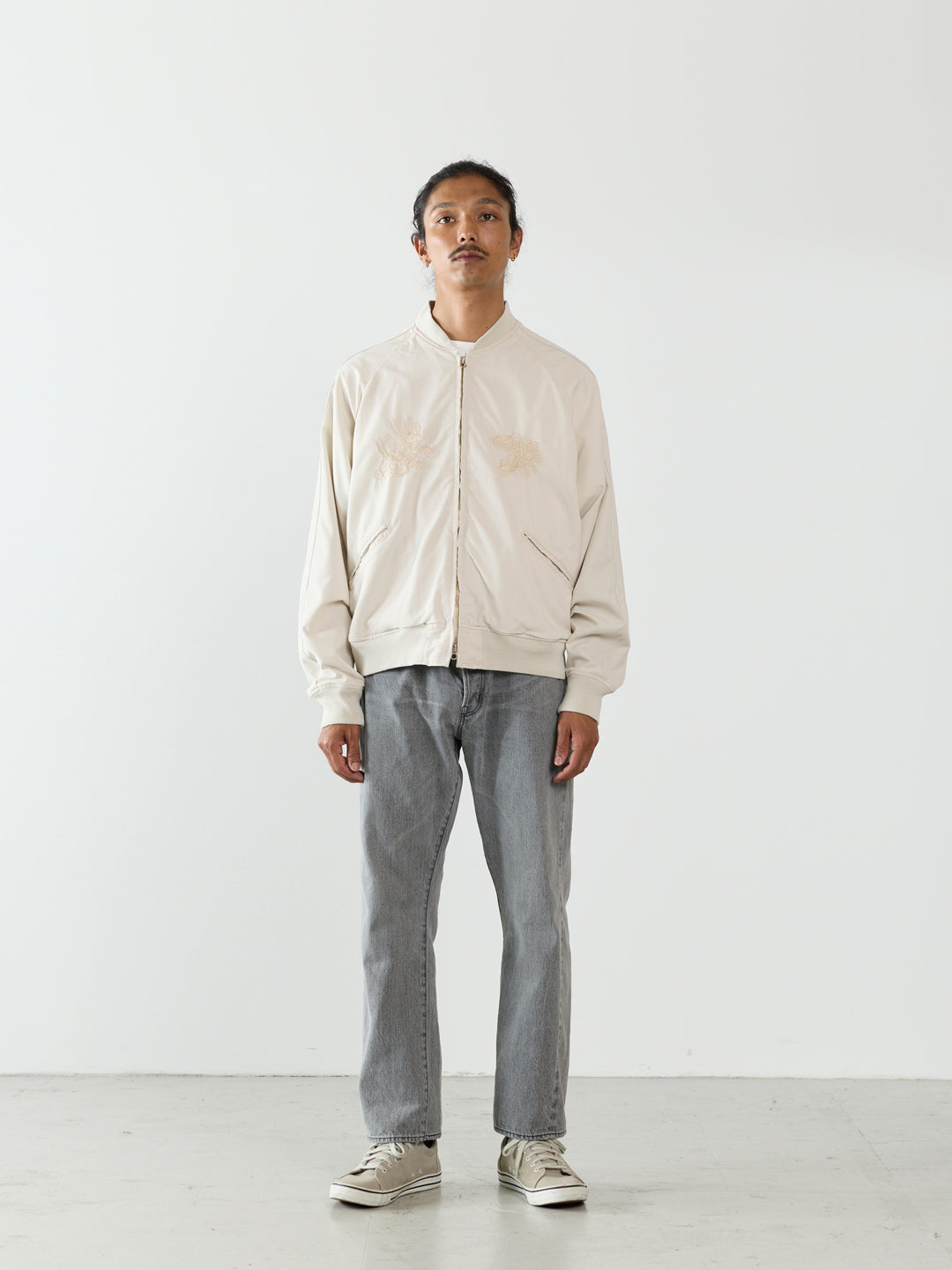 Fibril Rayon Twill Souvenir Jacket (JAPAN)