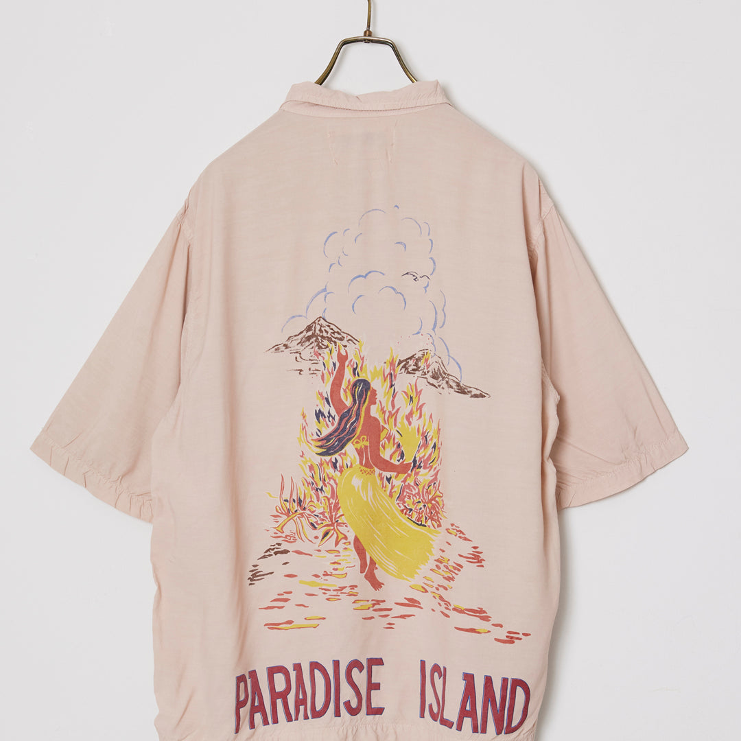 レーヨンアロハ S/Sシャツ(PARADISE ISLAND)