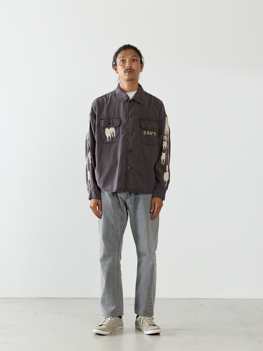 WIDE MILITARY SHIRT (Embroidery: ALASKA)