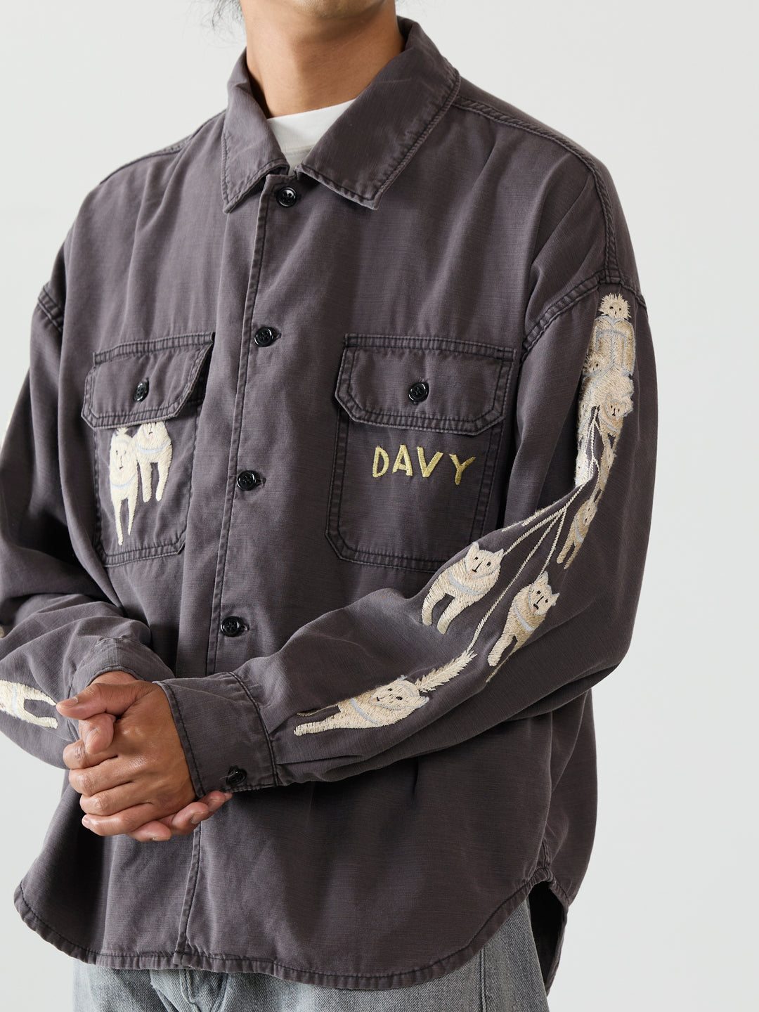 WIDE MILITARY SHIRT (Embroidery: ALASKA)