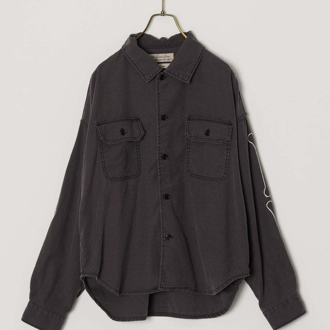 WIDE MILITARY SHIRT (Embroidery: BONE)