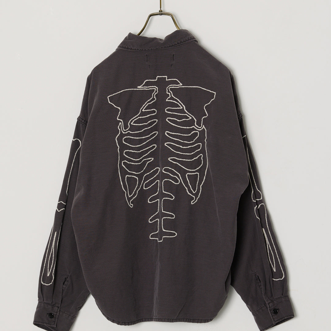 WIDE MILITARY SHIRT (Embroidery: BONE)