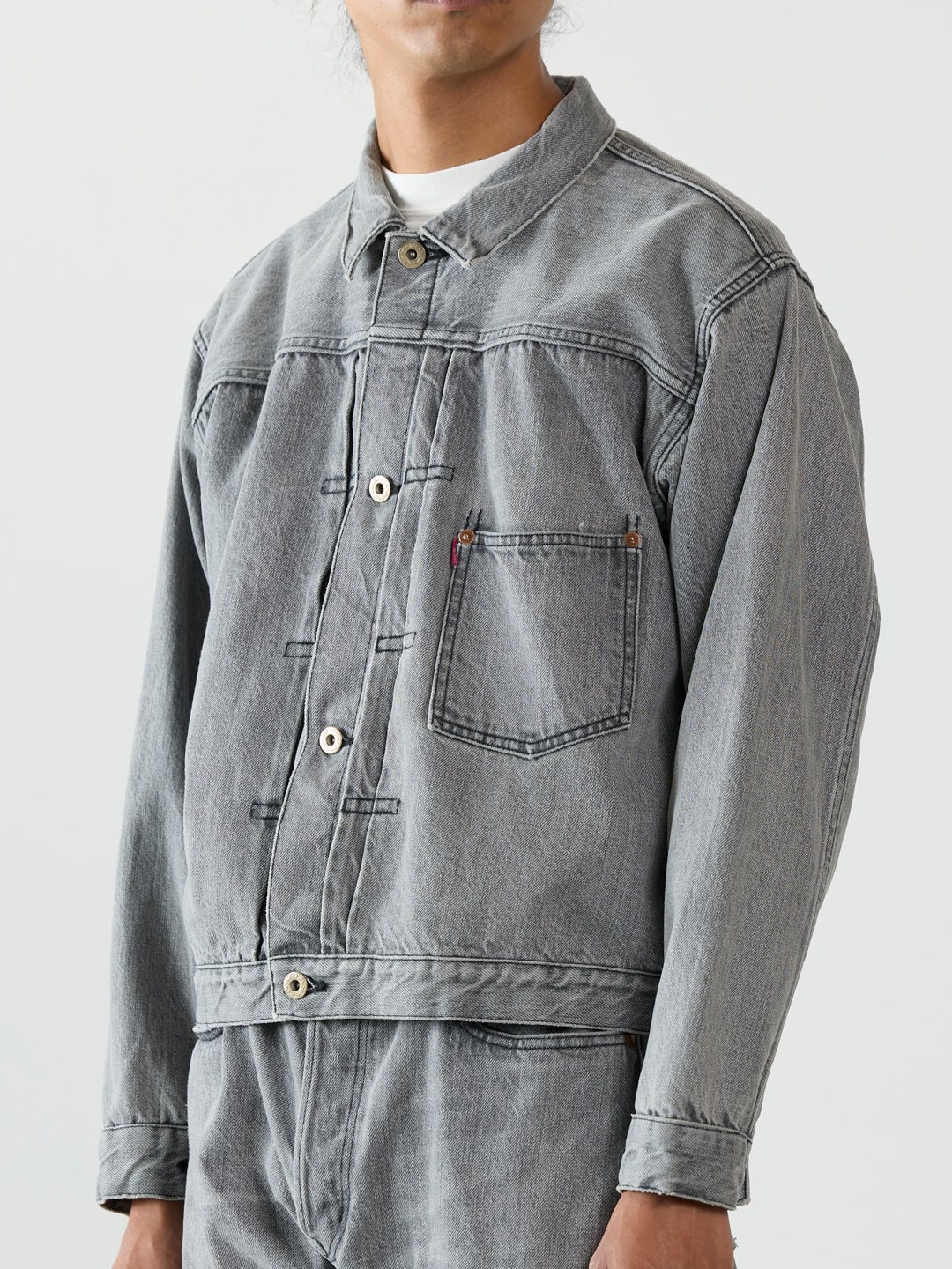 12oz DENIM S40's JACKET BLACK (FADEBLACK)