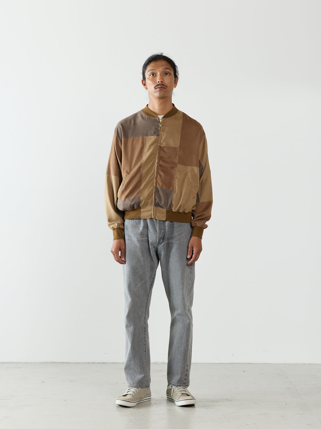 Patchwork Eco Suede Zip Jacket