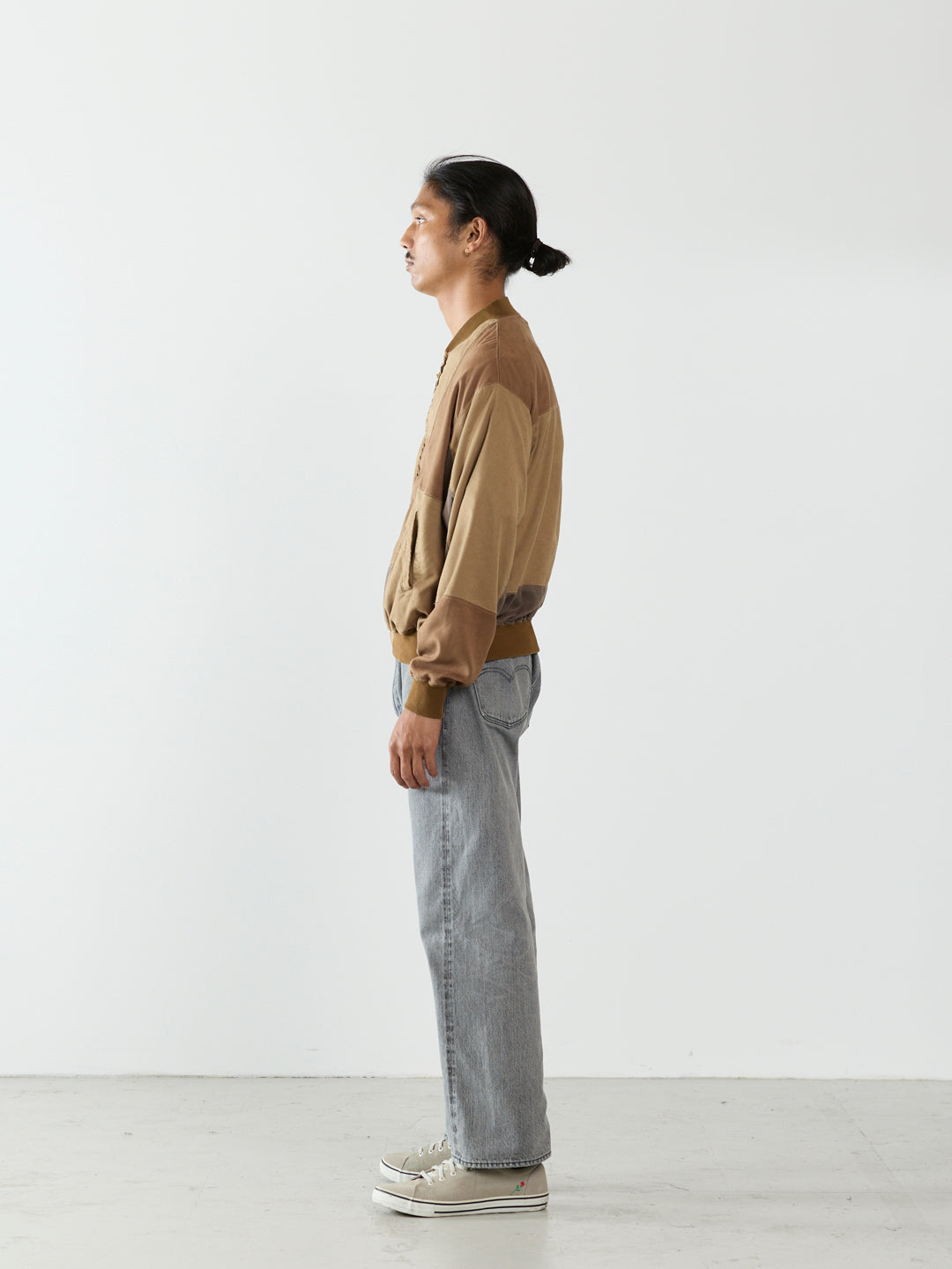 Patchwork Eco Suede Zip Jacket