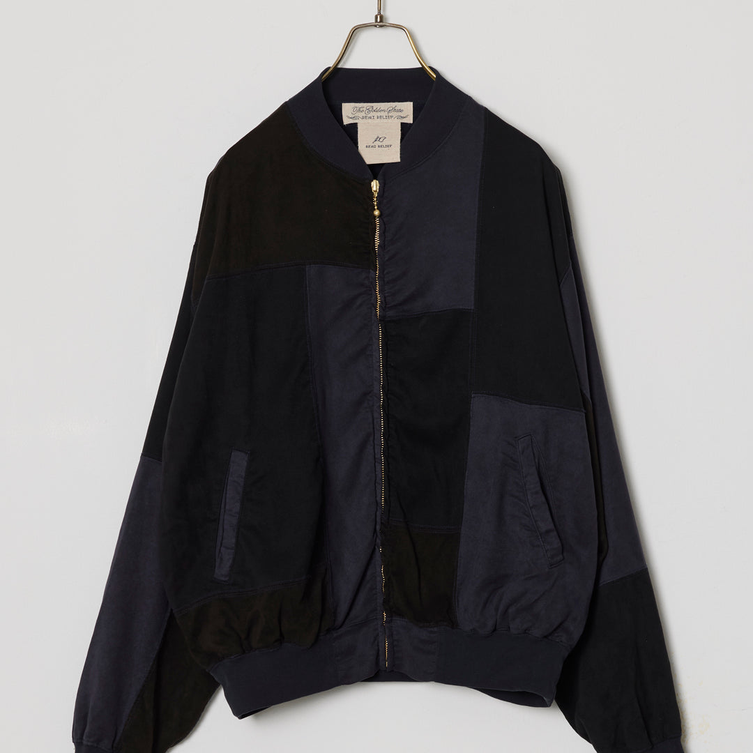 Patchwork Eco Suede Zip Jacket