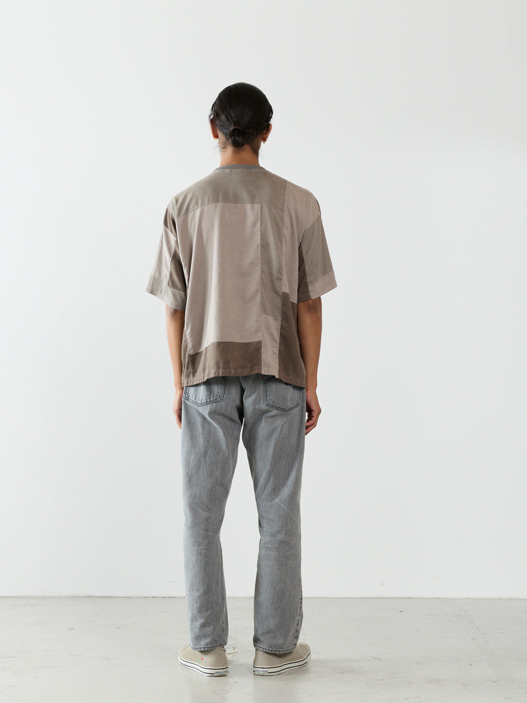 Patchwork Eco-Suede S/S Crew