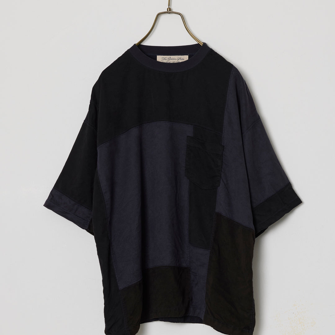 Patchwork Eco-Suede S/S Crew