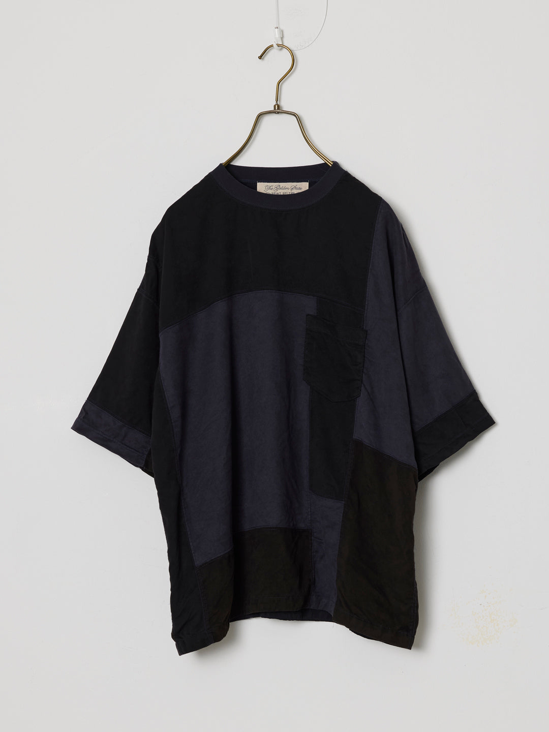 Patchwork Eco-Suede S/S Crew