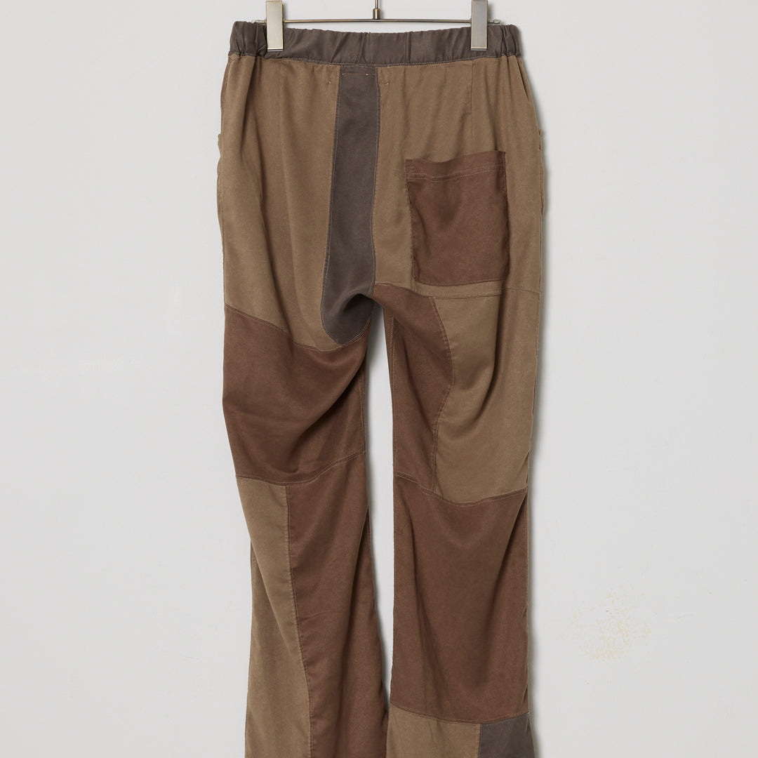 Patchwork Eco Suede Easy Pants