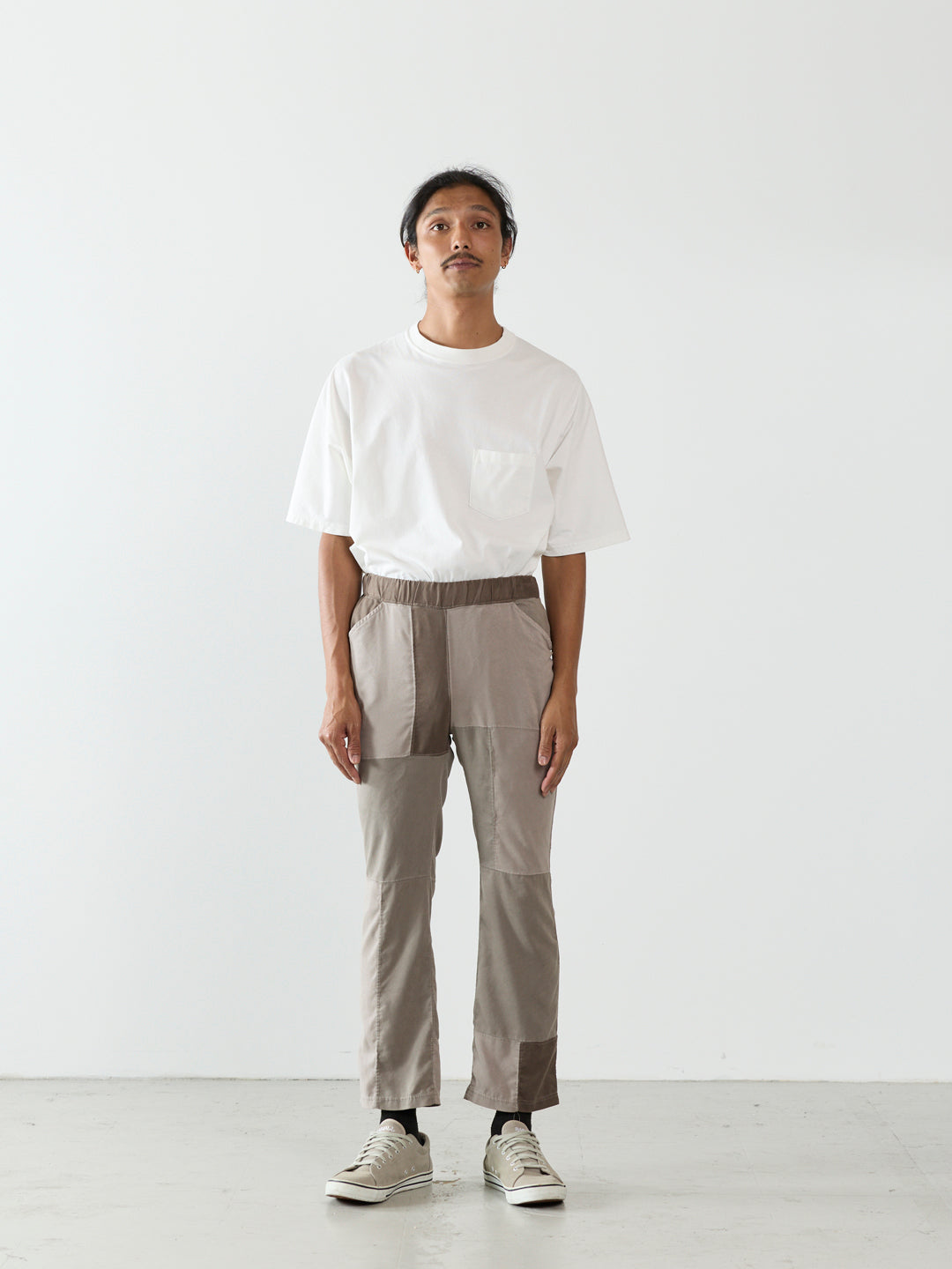 Patchwork Eco Suede Easy Pants
