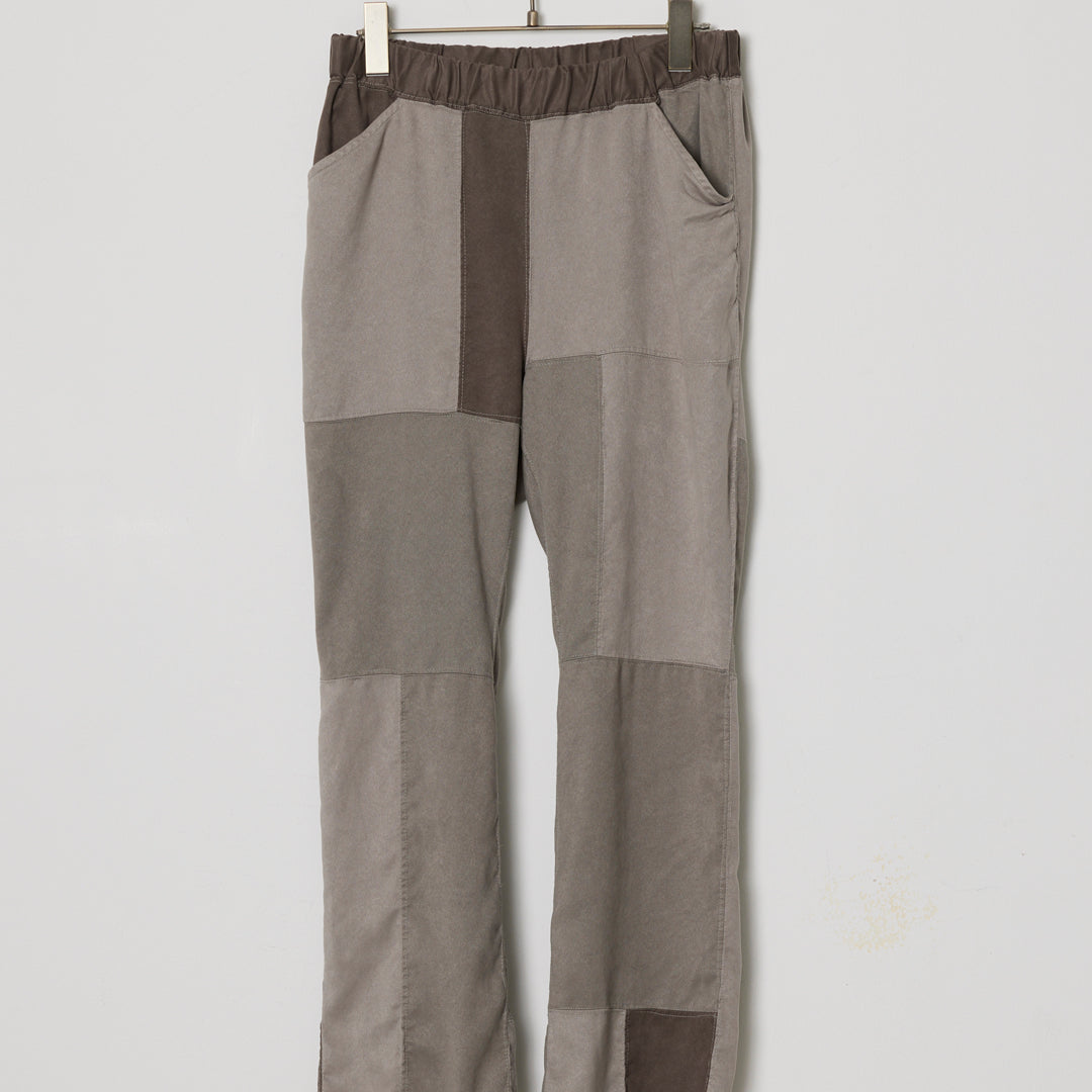 Patchwork Eco Suede Easy Pants
