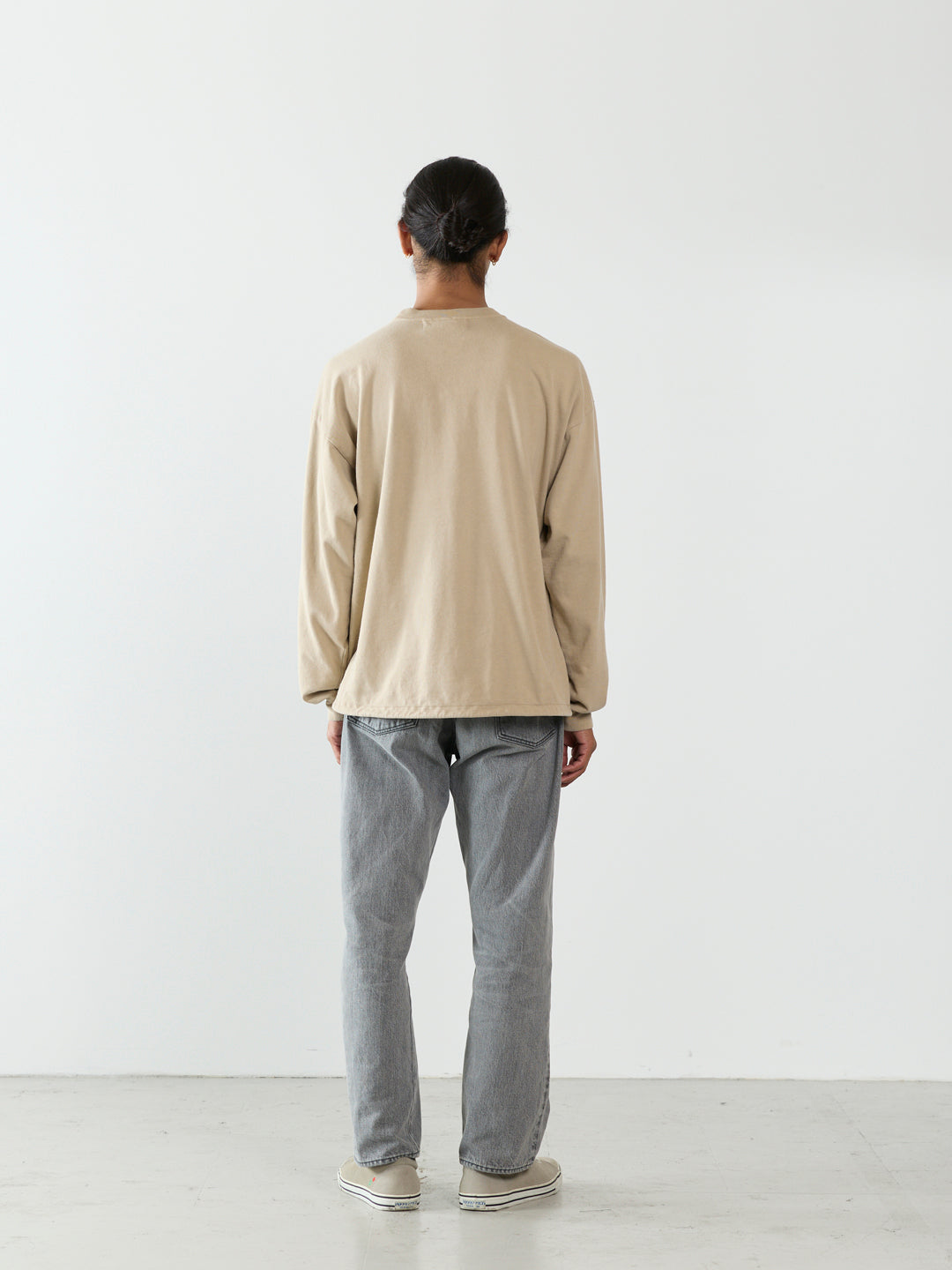 Supima fleece-lined long-sleeve T-shirt
