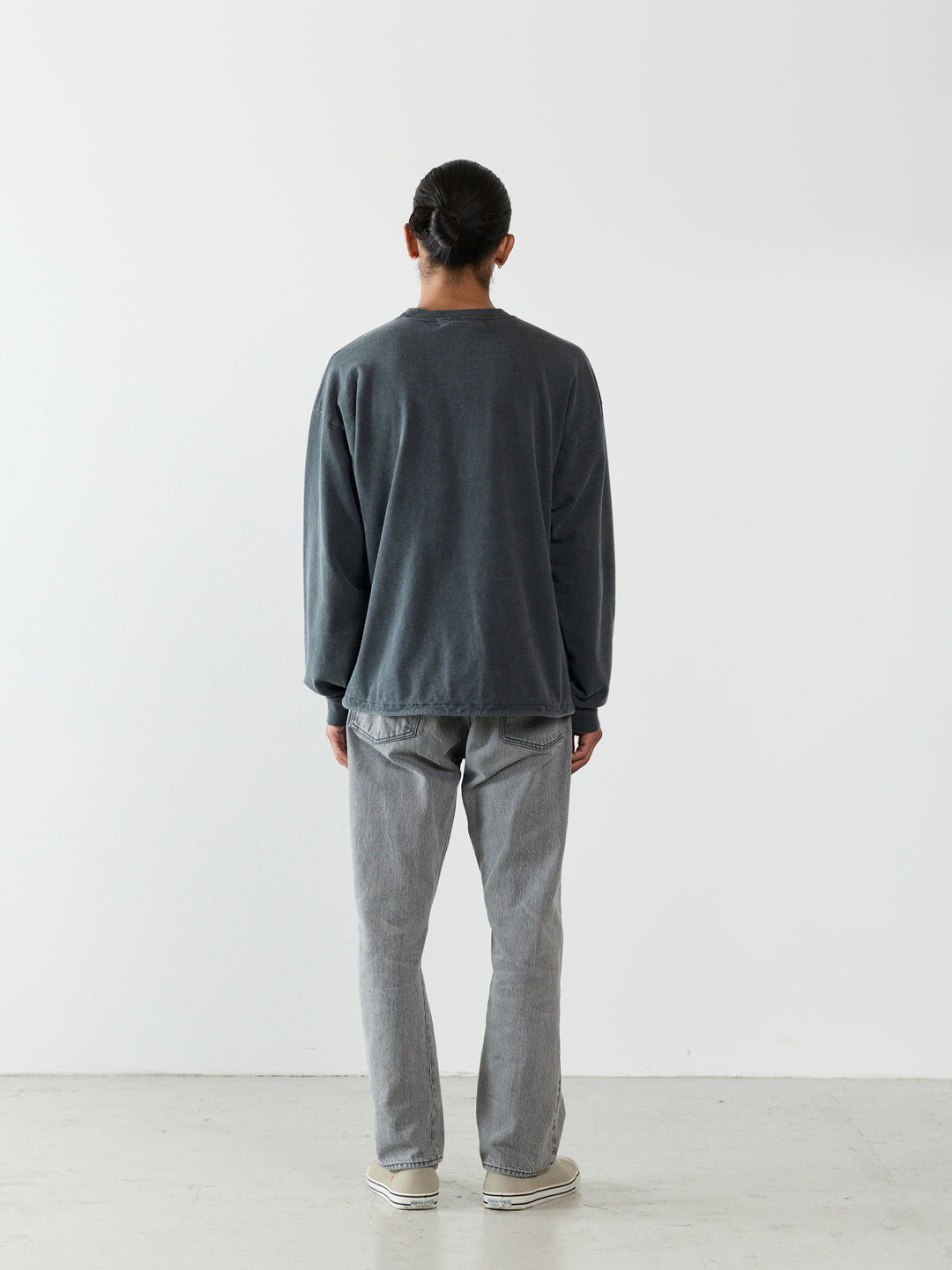 Supima Brushed-back Henley Long-sleeve T-shirt
