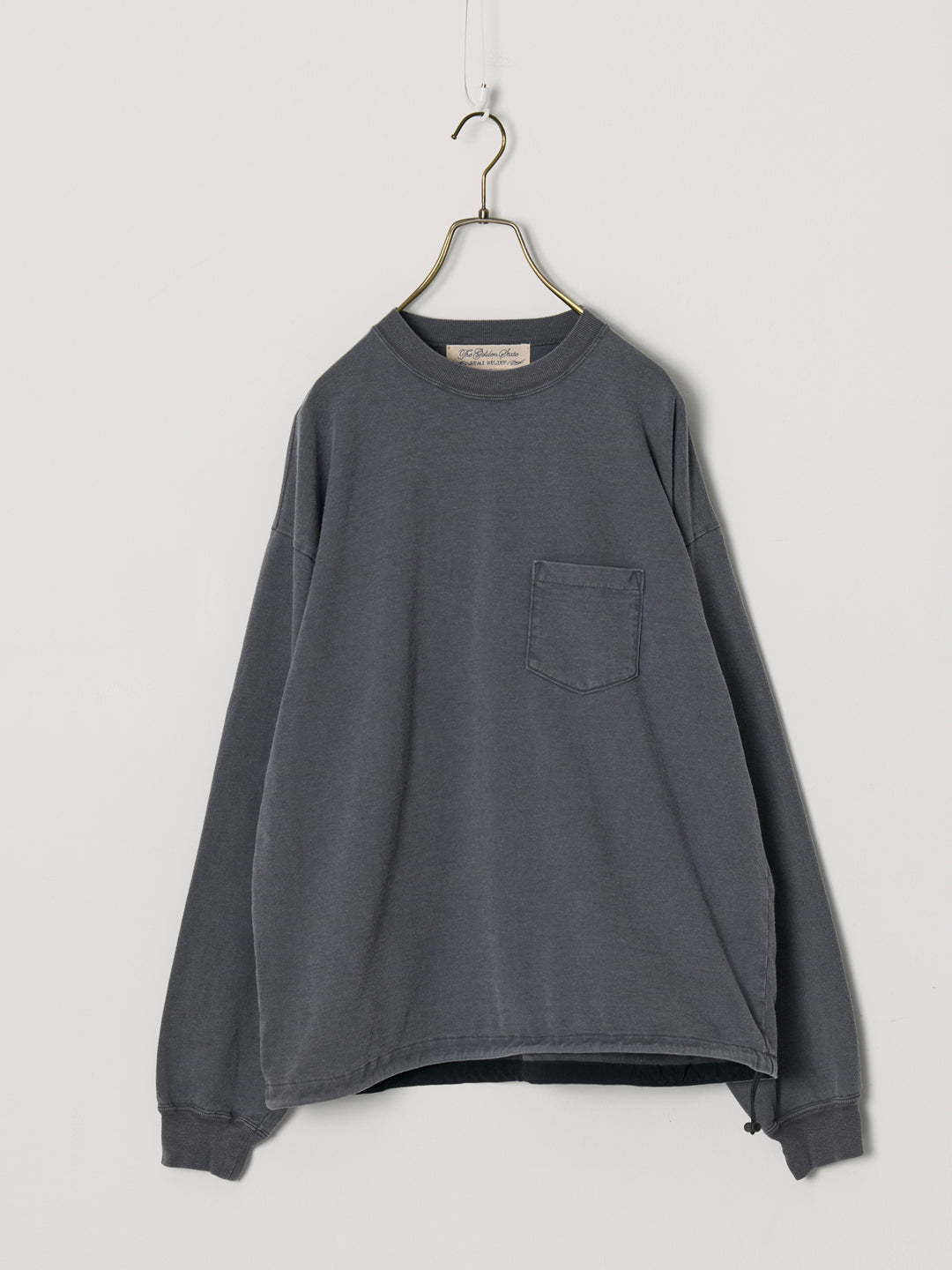 Supima fleece-lined long-sleeve T-shirt