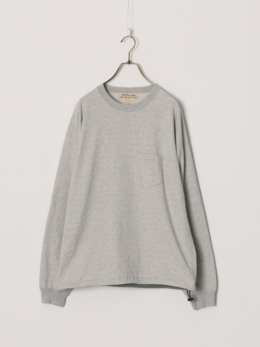 Supima fleece-lined long-sleeve T-shirt