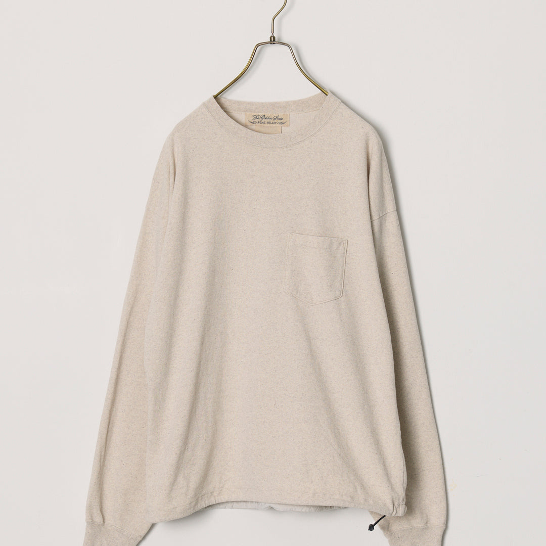 Supima fleece-lined long-sleeve T-shirt