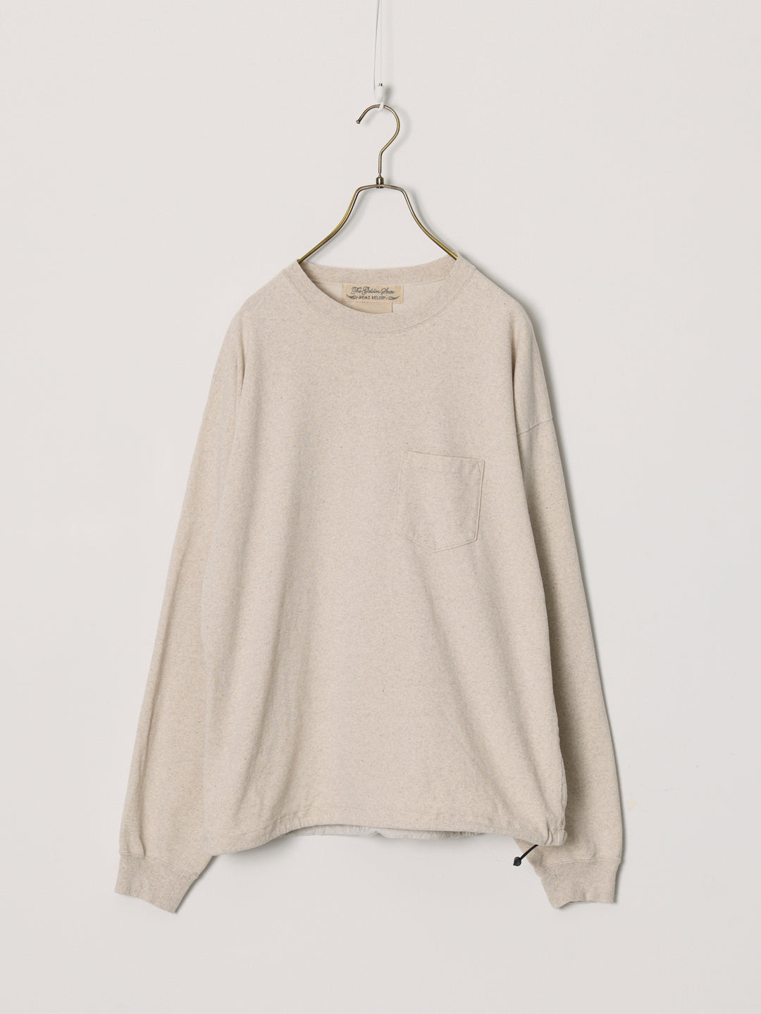 Supima fleece-lined long-sleeve T-shirt