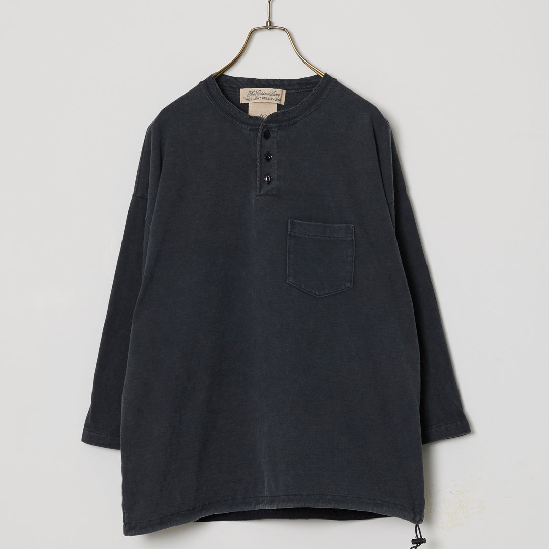 Supima Fleece Henley Neck 3/4 Sleeve T-shirt