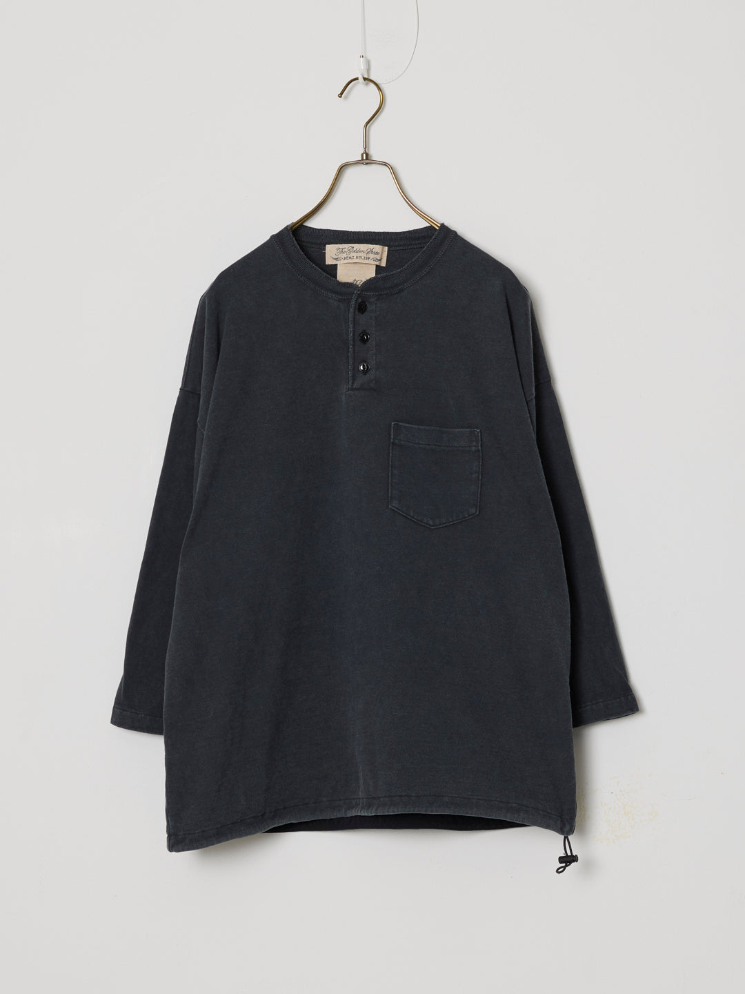 Supima Fleece Henley Neck 3/4 Sleeve T-shirt